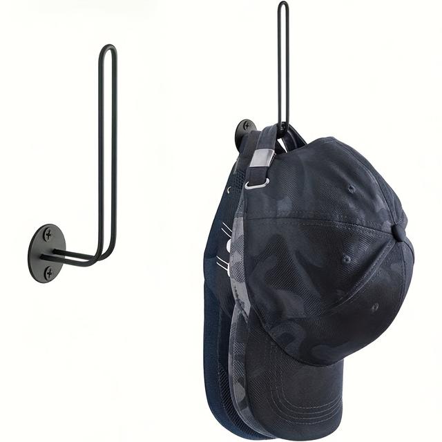 TEMU 1pc/3pcs Metal L-shaped , Used For Baseball Caps, Hat Storage Rack Hooks, Wall Mounted Hat Racks, Household Metal Multifunctional Storage Racks In Bedrooms, Kitchens, Offices, And Homes