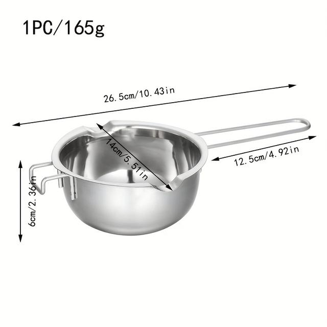 TEMU 1pc, Double Boiler Pot, Chocolate , Butter Warmer, For Oil Heating, Wax Melting, Kitchen Utensils, Kitchen Gadgets, Kitchen Accessories
