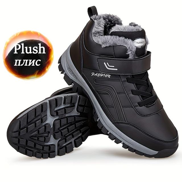 TEMU Men's Winter Snow Boots, Non-slip Sports Shoes For Winter, Warm-lined Outdoor Sneakers