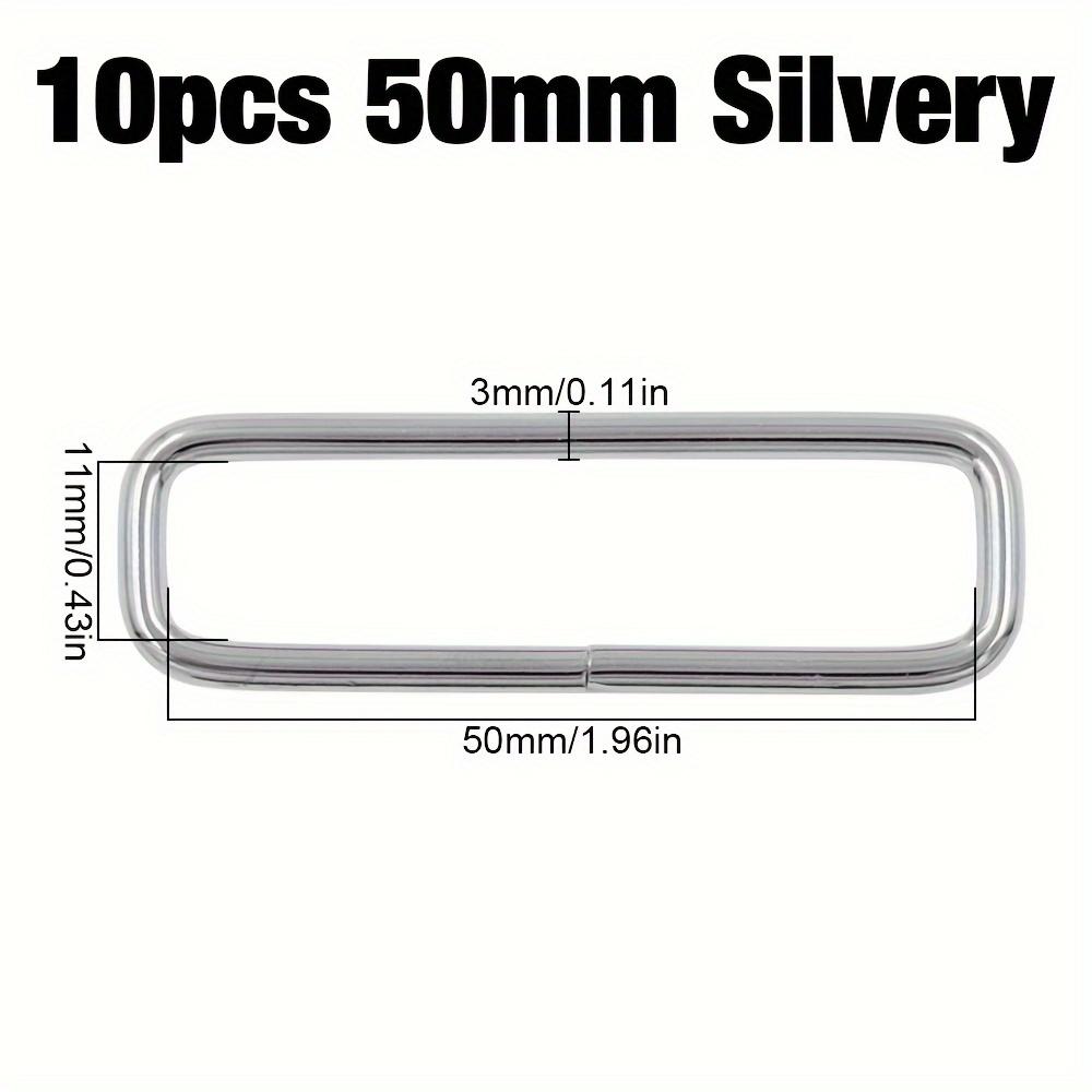 TEMU 10/12pcs Metal Rectangle Ring Adjustable Belt Ribbon Handbag Strap Bag Hardware Sewing Collar Buckles