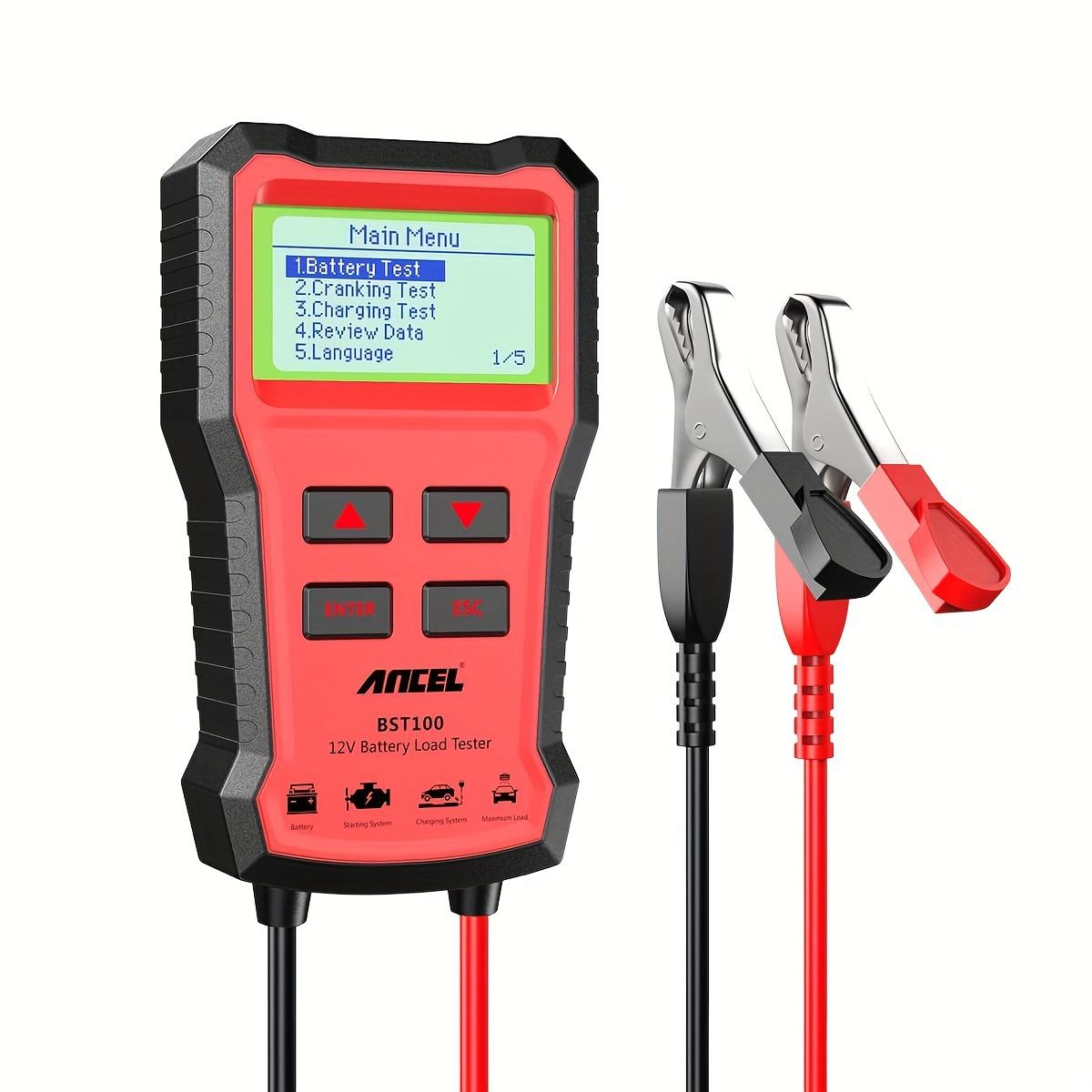 TEMU Ancel Bst100 12v Car Battery Tester, Digital Load Tester For 100-2000 Cca, Automotive Alternator And Battery Analyzer For Charging And Cranking, Without Battery