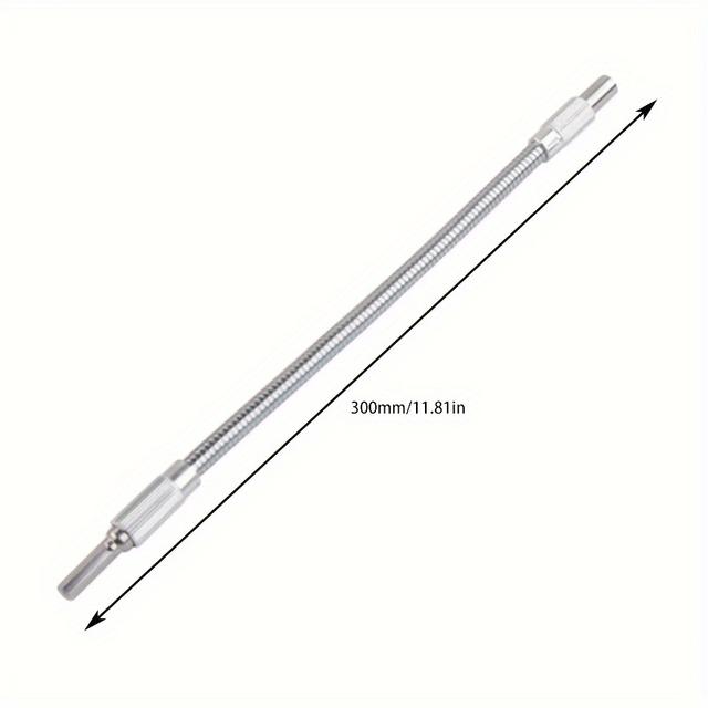 TEMU 1pc Flexible Electric Drill Shaft 150-400mm Drill Bit Shaft Extention Screwdriver Bit Multi-angle Work For Electric Drill Bit