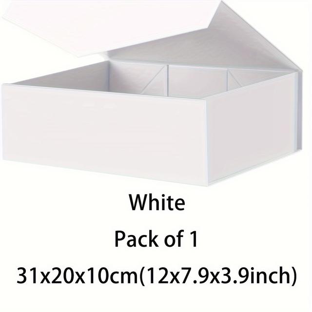 TEMU Gift For Her/him Gift Boxes Black White Gift Boxes, Groomsman Boxes, Bridesmaid Proposal Boxes, Collapsible Boxes With Magnetic Closure Lids For Gift Packaging For Shops