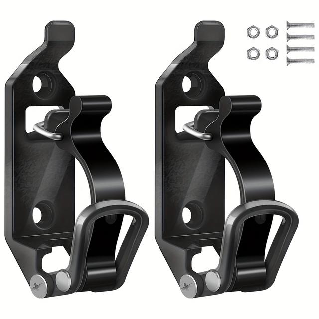 TEMU 2st Spadehållare för Takräcke, Metallgummiklämma Monteringsfästen, Hållbar Yxhållare Organisatör Klämma Monteringskit för Takräcke, Båtar och Verktyg (Svart, Röd och Orange)