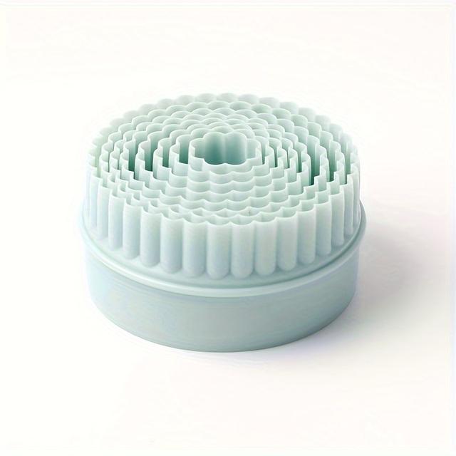 TEMU 8pcs, Cookie Cutters Set, Plastic Cookie Cutter Set, Cake Decorating Baking Molds, Double-sided Round Shaped Candy Pastry Cutters Molds For Diy, Kitchen, Baking, Holiday Birthday Party Supplies