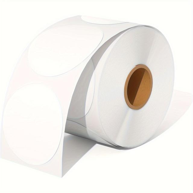 TEMU 1 Roll Of 600 Self-adhesive Round Thermal Labels, Measuring 2 Inches, Suitable For Business Applications