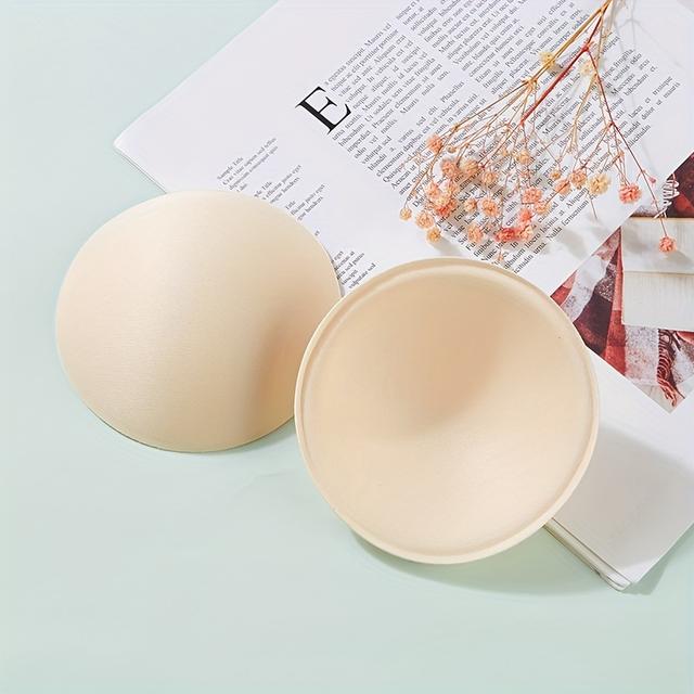 TEMU 3 Pairs Of Thin Sports Bra Pads For Women, Featuring Sponge Lining For Support, Suitable For Bras And Swimwear
