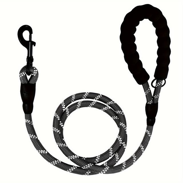 TEMU 4/5/6ft Strong Pet Dog Leash With Padded Handle, High Reflective Dog Rope For Night Walking, Reflective Outdoor Leash For Small, Medium And Large Dogs