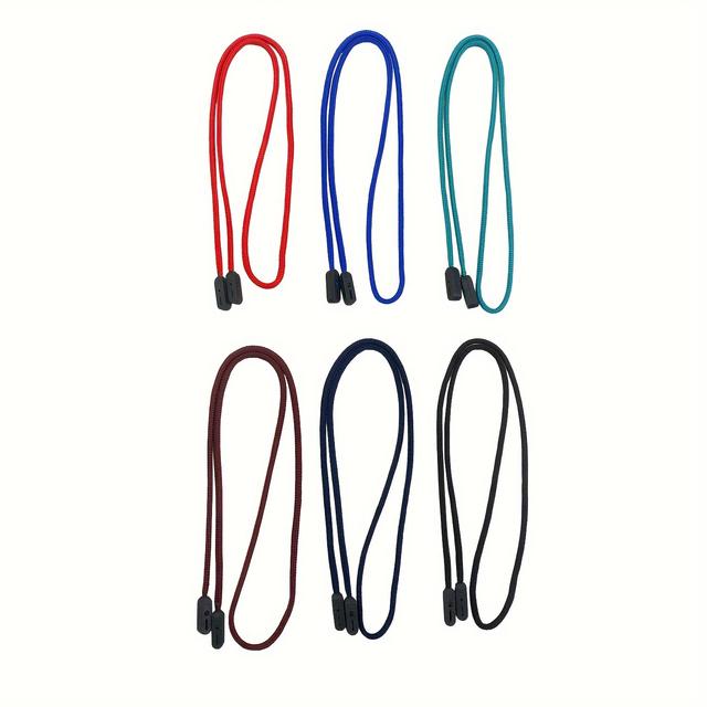 TEMU 6pcs Set Polyester Low-elasticity Anti-slip Anti-loss Eyeglass Retainer, Eyeglass Lanyard, Unisex Eyeglass Chain, And Convenient To Wear