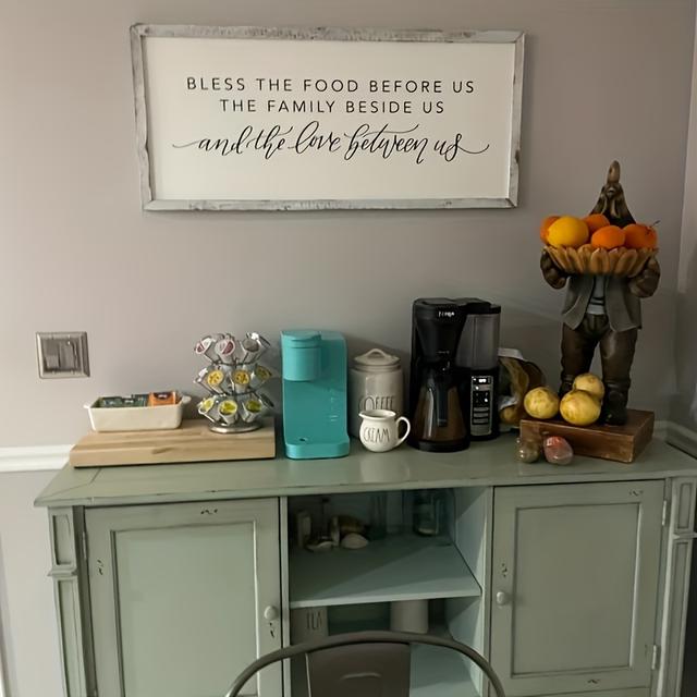 TEMU The Food Before Us" - Farmhouse Kitchen Wall Art, Unframed Canvas Print For Dining Room Decor, Easter/valentine's/thanksgiving, Room Decor