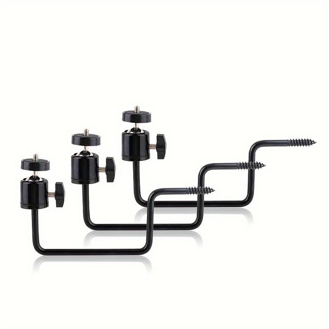 TEMU 3pcs Camera Tree Mount,with 1/4 Inch Screw Quick Mounting Tree Holder Screw Bracket Adjustable Ball,for Outdoor Hunting Tracking Camera Bracket