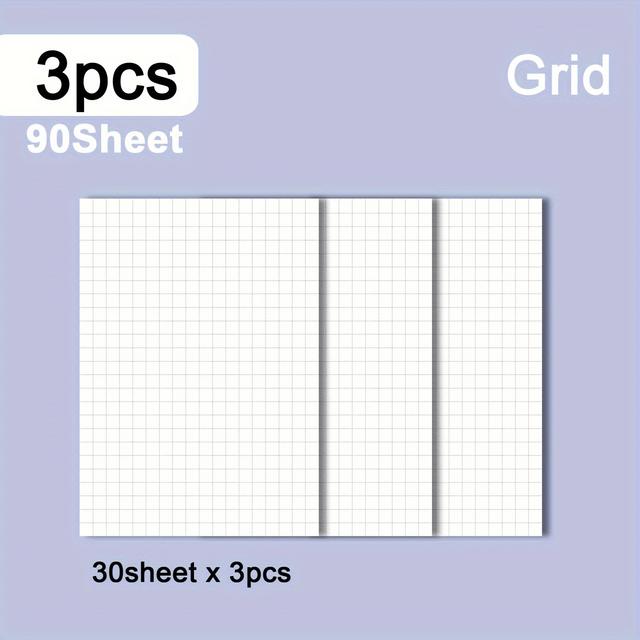 TEMU 8pcs/5pcs/3pcs Sticky Note Pads, Strong Adhesive Paper, University Ruled White Paper, Per Pack, For Office, Home, School Notebooks