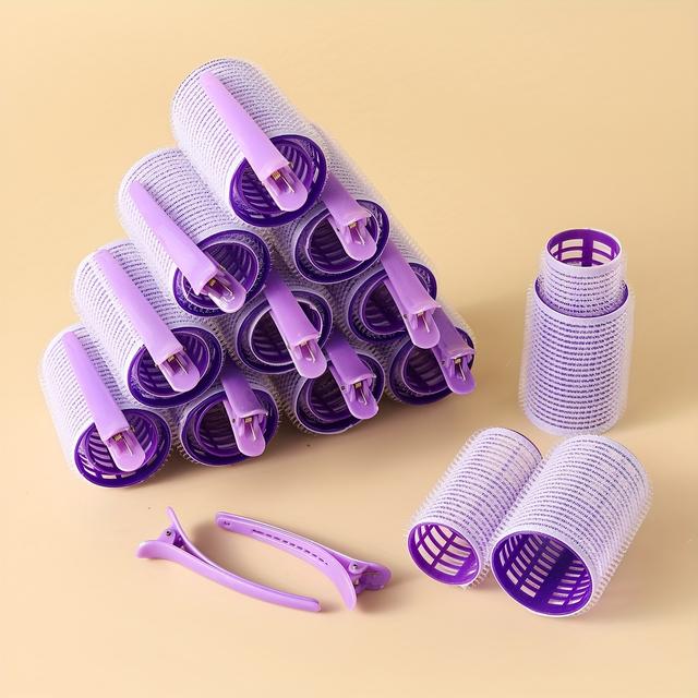 TEMU 36pcs Self-holding Curling Rod Set, Self-adhesive Curling Rod Set, Clip-in No-heat Curling Rod Set, Suitable For Long, Medium, And Short Hair, Thick Or Thin Hair Volume, Diy Hairstyling Tool