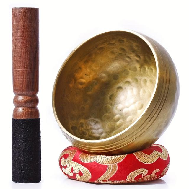 TEMU Nepal Hand Singing Bowl Mindfulness Meditation Yoga Sound Bowl