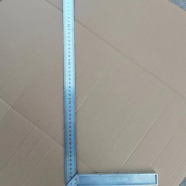 TEMU 500 мм Кутова лінійка під прямим кутом, Металевий кутовий шаблон, Інструмент для вимірювання у столярній справі