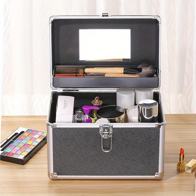 TEMU Large Box & , Cosmetic Organizer , Lockable Key