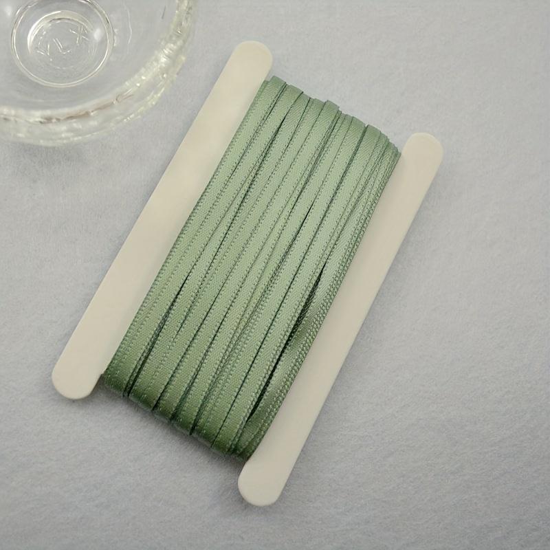 TEMU 10m 3mm Double-sided Thickened Polyester Ribbon, 40 Colors, Thin Narrow Bookmark String, Decorative Gift Hair Tie Accessory