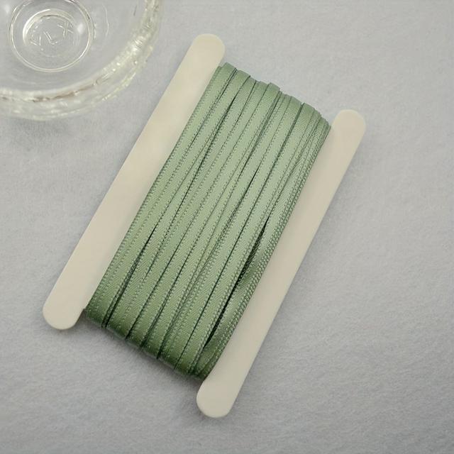 TEMU 10m 3mm Double-sided Thickened Polyester Ribbon, 40 Colors, Thin Narrow Bookmark String, Decorative Gift Hair Tie Accessory