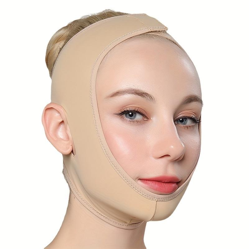 TEMU Face Mask, V Face Double Chin Adjustable & Breathable Fabric For , Home Spa & Beauty Routine