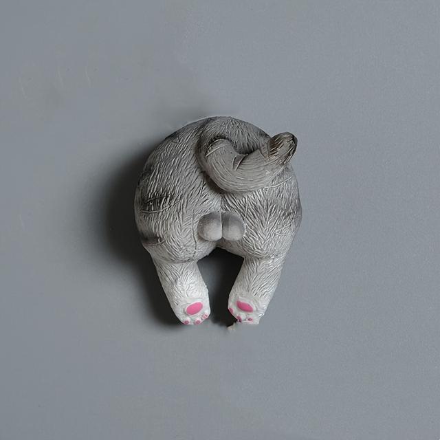 TEMU 1pc WhimsyCat PVC овальний для холодильника Кішка, декоративний для холодильника для дому, офісу та автомобіля