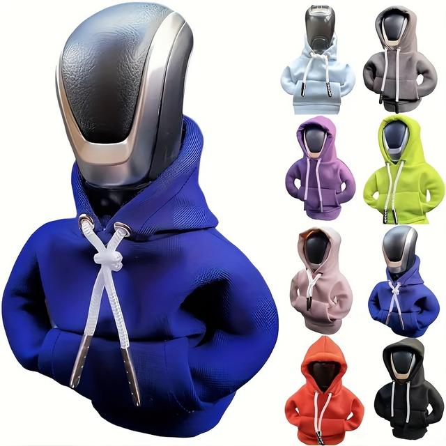 TEMU Car Gear Shift Cover Hoodie, Stylish Shirt Decoration For Interior Gear Shift Knob.
