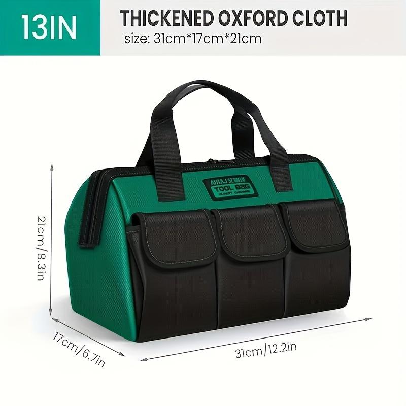 TEMU Airaj 13in/33cm Tool Bag, Electrician Multifunctional Strong Durable Oxford Cloth Thickened Woodworking Storage Portable Handheld Bag