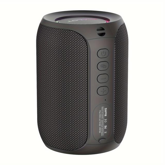 TEMU Zealot S32 Speakers, Wireless Speaker, Dual Pairing, 3600mah Battery, 12 Hours Playtime Loud Stereo, Booming Bass. Charging Cable And Aux Cable, Connect With Mobile Phone/tablet/tv.
