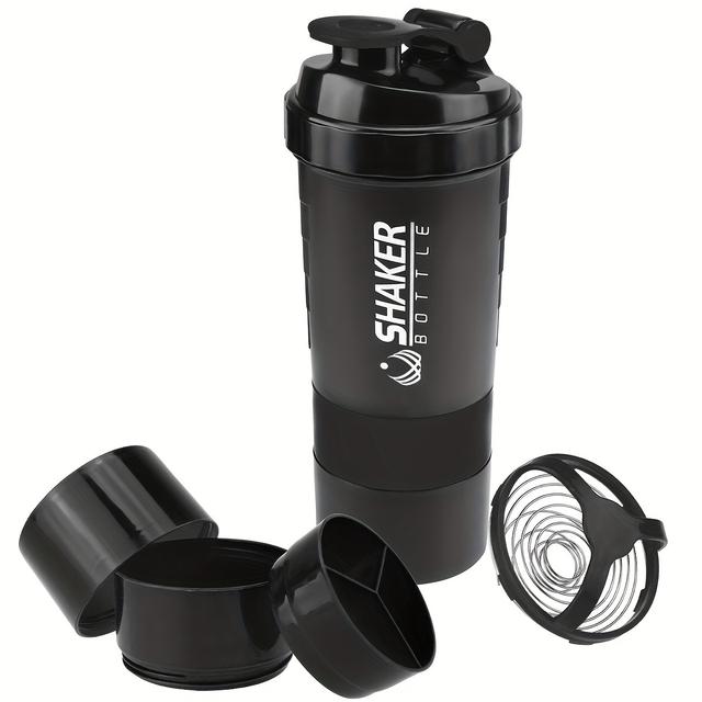 TEMU Portable Protein Shaker Cup - Durable Pp Material, Ideal For Gym & Enthusiasts, Shaking Cup, Milkshake