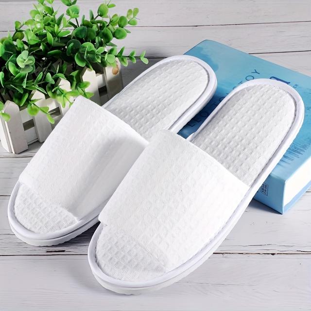 TEMU Disposable Slippers Hotel Slippers Manicure Spa Waffle Slippers