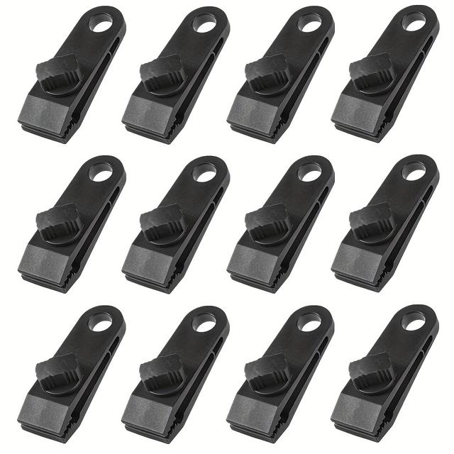 TEMU Set Of 12 Durable Camping Tarp Clips With A Strong Locking Grip