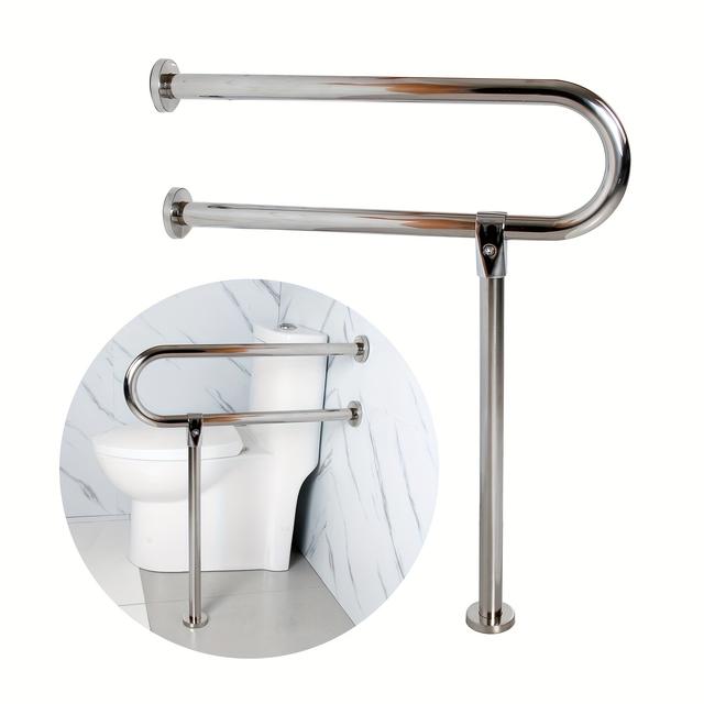 TEMU Rutschfestes Handlauf 304 Edelstahl Handlauf Behinderte Toilette Toilettengeländer Barrierefreies Geländer Handlauf Schutzgeländer Rahmen Duschhilfe Handgriffe