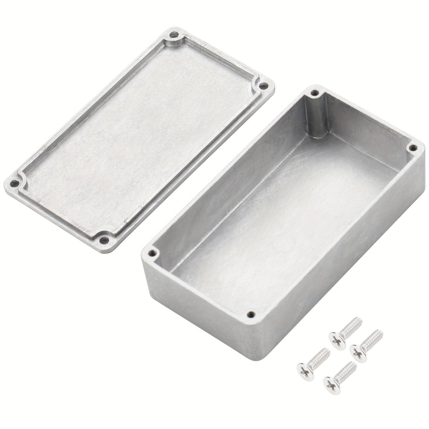 TEMU Obudowa Pedala Gitarowego DIY - 1590B Aluminiowa Skrzynka Box, 4.41x2.4x1.26", Nieozdobiona Metalowa Obudowa na Efekty