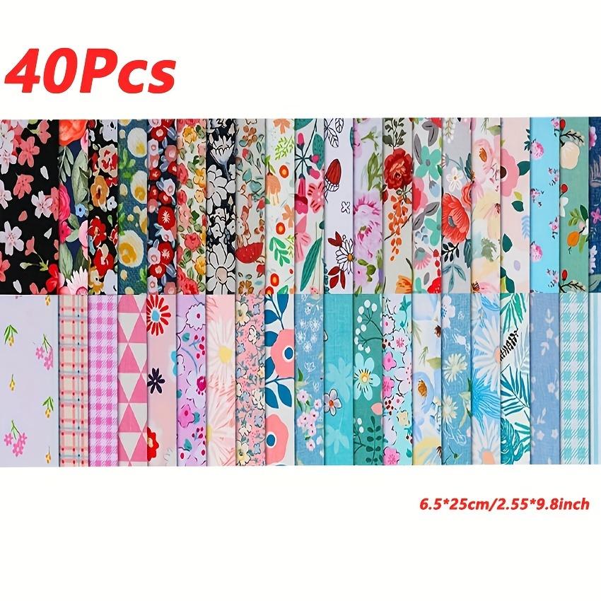 TEMU 40pcs Quarters Fabric Bundle Squares , Printed Wrapping Cloth Quilting Fabric Bundles For Sewing