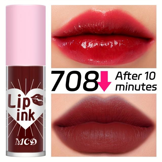TEMU Lip Ink Lip Glaze Long Lasting Waterproof Liquid Lipstick Finish Lip Oil Lip Tint Moisturizing Lip Balm High Pigmented Black Dark Red Blue Green 's Day Gifts