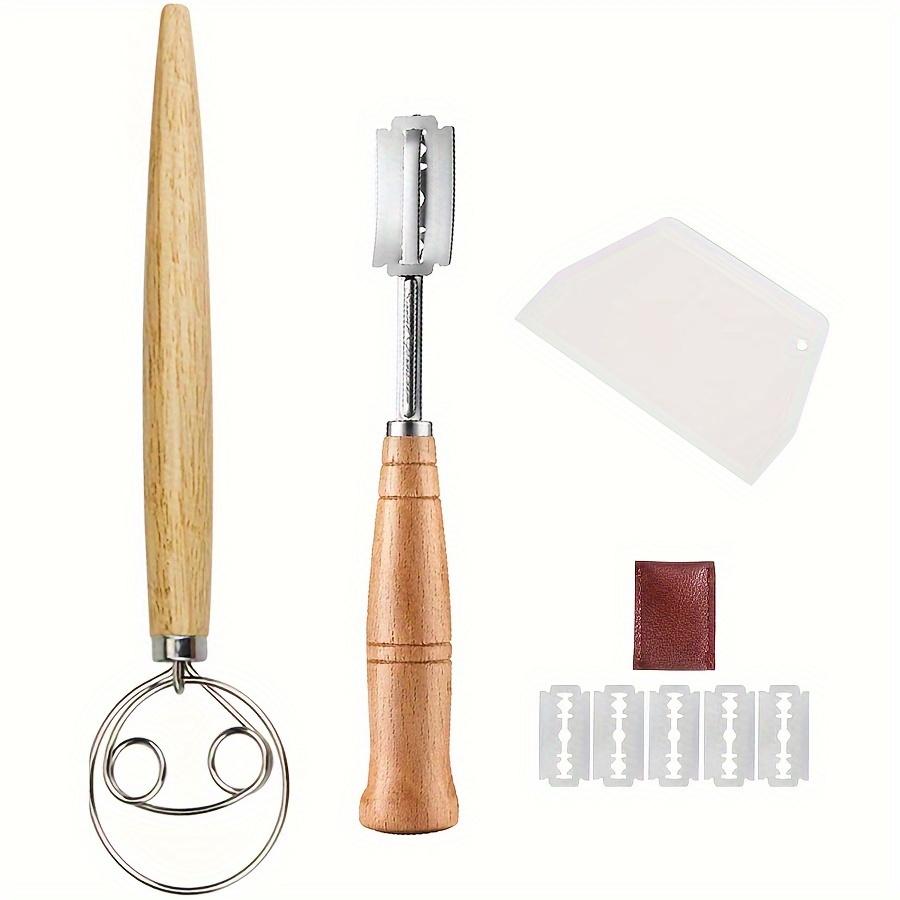 TEMU Set Of 9pcs, Including A Danish Dough Whisk Kit With , A Dough Scraper, And Cover For Protection. Are For Making Bread, Scoring Loaves, And Baking Pastries, Cakes, Desserts, Sourdough, And Pizza