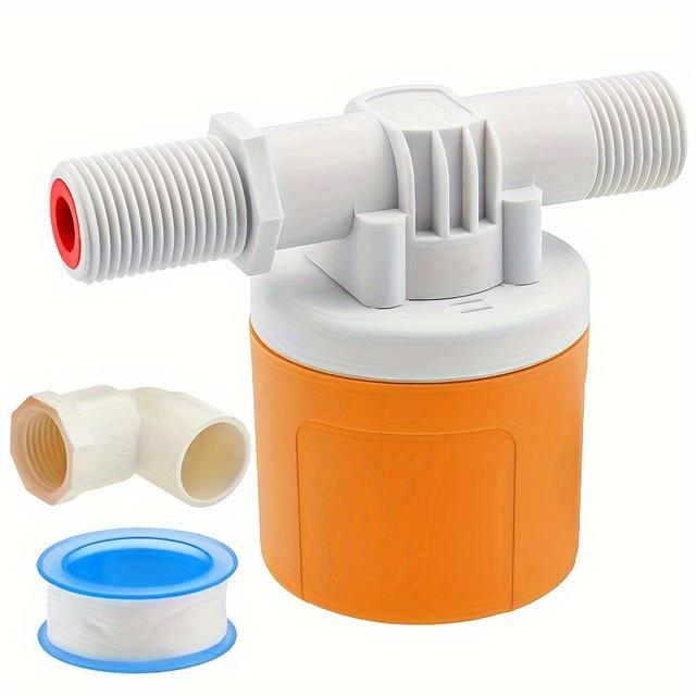 TEMU 1/2" 3/4" 1" Water Float Valve Fully Automatic Water Level Control Float Valve Auto Fill Shut Off Float Valve No Electricity Request Mini Float Valve For Water Pool Water Tower