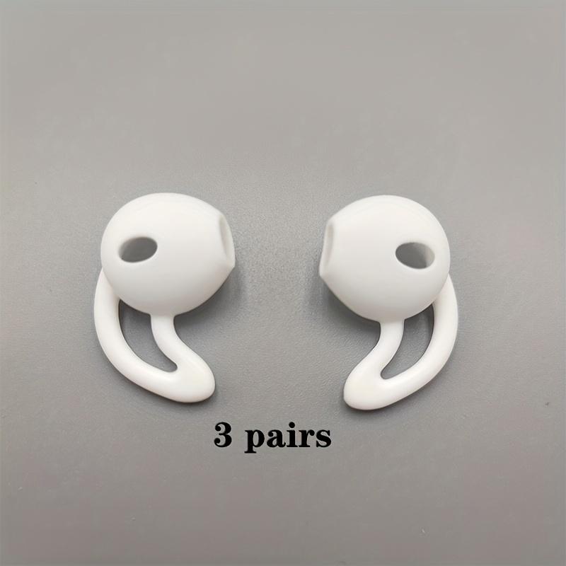 TEMU 3 Paar In-Ear Weiche Silikon Ohrstöpsel, Geeignet für Apple Airpods Schutz Ohrpolster mit Anti-Rutsch Ohrbügeln und Kopfhörer Ohrpolster