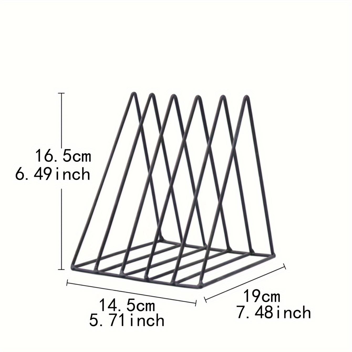 TEMU A Bookshelf Nordic Wind Triangle Iron Book Stand Desk Decorative Shelf Creative Simple Bookshelf