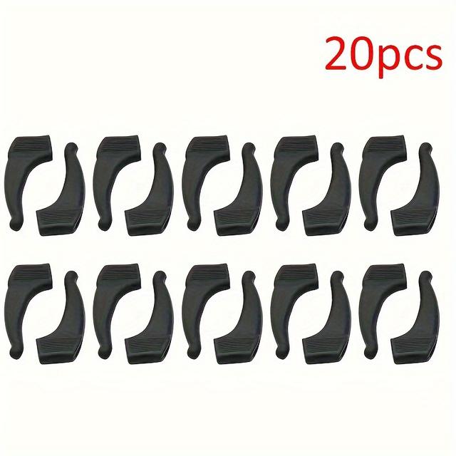 TEMU 20pcs Silicone Anti-slip Eyeglass Temple Grips - Adjustable, For Glasses & Eyewear, Secure Hold For , Eyewear Accessories|adjustable Eyewear Holder|silicone Material