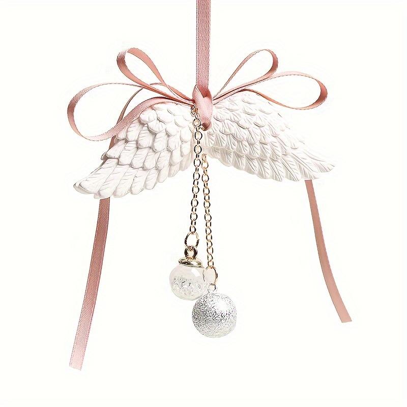 TEMU Wings Car Pendant Chime Ornament, Auto Additions For Women, Gypsum Hanging Ornament Rearview Mirror Decor, Car Interior