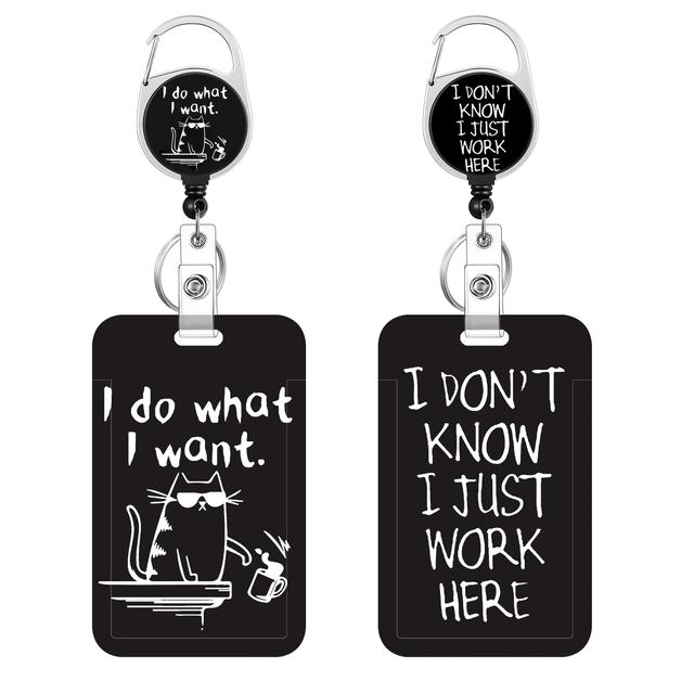 TEMU 2D 2 Conjuntos de Porta-Crachás Retráteis Rotativos, Porta-Cartões de para Estudantes, Profissionais de Saúde, Cartões de de Escritório, Porta-Chaves, Etiquetas de e Cartões de