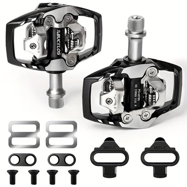 TEMU Bucklos Pd-m780 Mtb Lock Pedals Aluminum Alloy Mountain Bike Self-locking Pedal For Spd Double Pedal Bicycle Parts