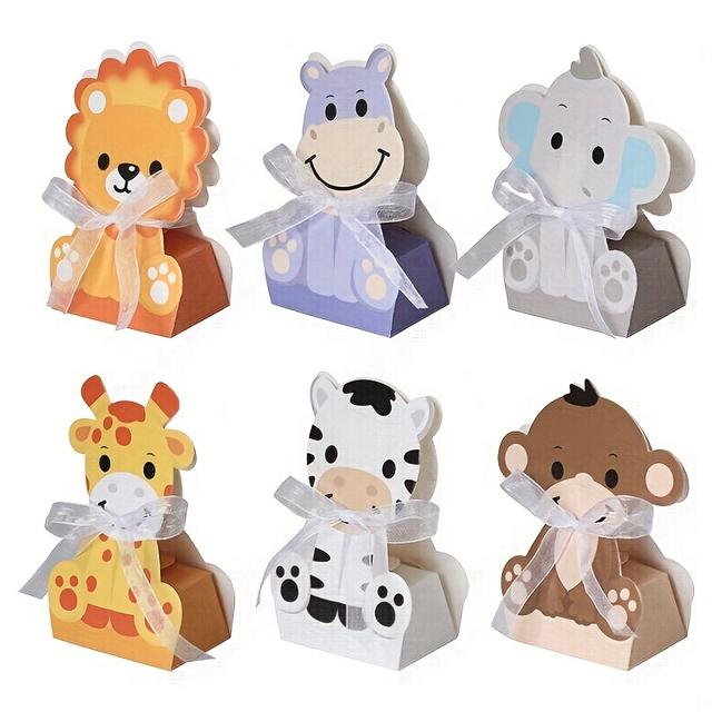 TEMU صندوق ورقي للحلوى بتصميم حيوانات لحفلة عيد ميلاد، مستلزمات الأعمال الصغيرة، صندوق تغليف، صندوق حلوى، صندوق تغليف الشوكولاتة، هدايا الحفلات، ديكور عيد الميلاد، زينة الزفاف، مستلزمات الحفلات