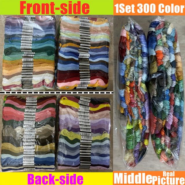 TEMU A Kit Containing 300 Colors Of Embroidery Thread, Measuring 314.96 Inches, Perfect For Cross-stitching And Sewing Projects