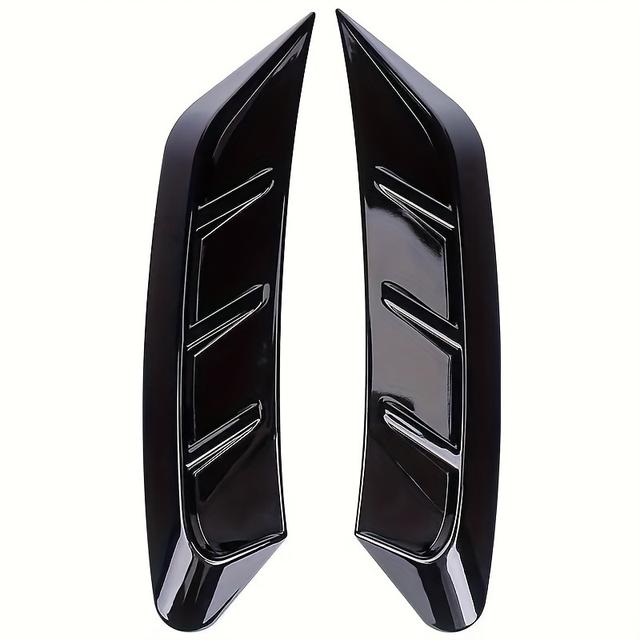 TEMU 1 Pair Universal Resin Car Headlight Eyebrow Decoration Strips, Air Inlet & Outlet Light Tail Accents For Front And Rear Lighting Enhancement