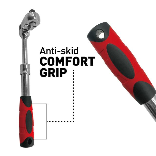 TEMU 1/4 Inch Dual- Telescopic Quick Ratchet Head Socket Small Fly Wrench With 72 Teeth For Effortless Use