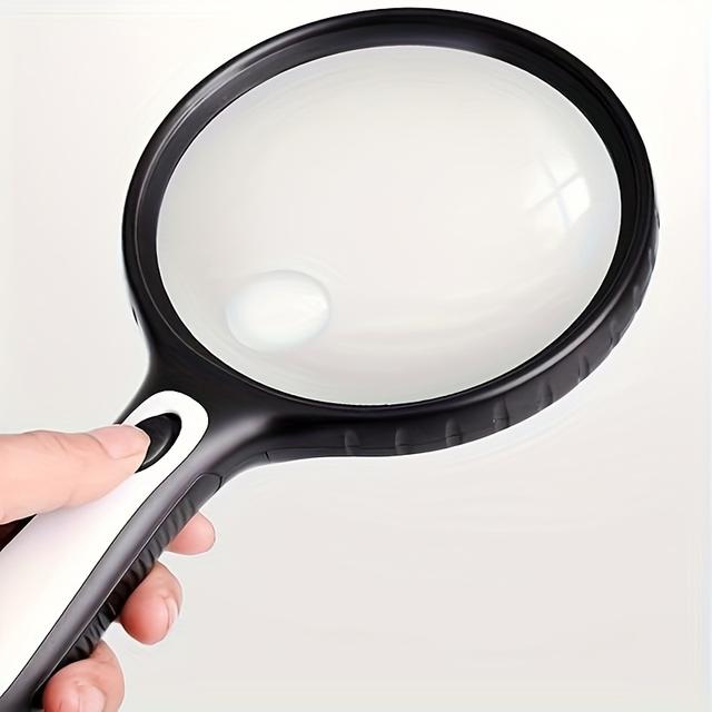 TEMU 30x / 60x Handheld Magnifying Glass With Led Light, Magnifier, Suitable For The Elderly, Book Lovers, Jewelry...