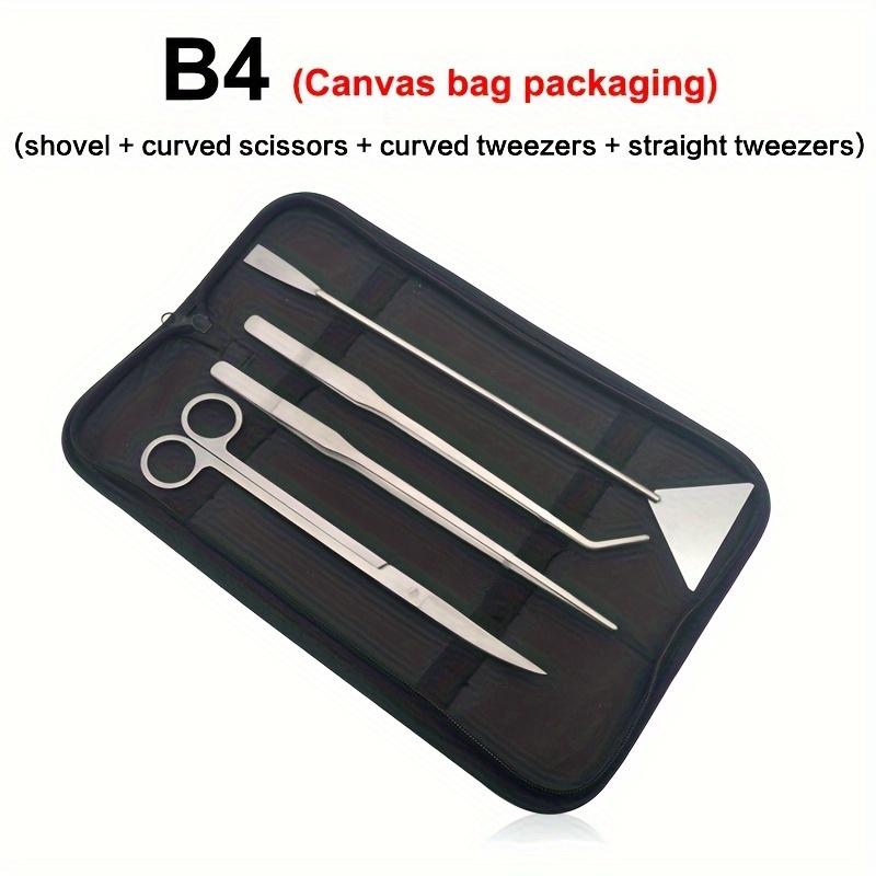 TEMU Aquarium Cleaning Tools Set Wave Scissors Tweezers Aquatic Plant Grass Trimming Stainless Fish Tank Tools Aquarium Accessories