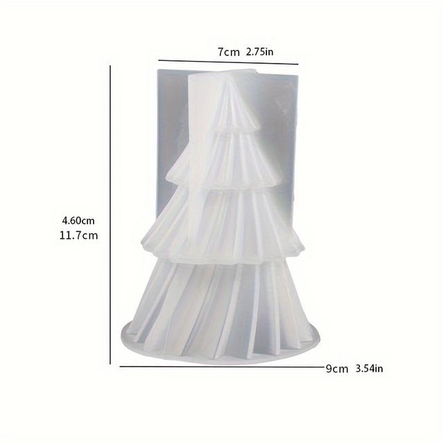 TEMU قوالب سيليكون لشجرة عيد الميلاد لصنع شموع عطرية يدويًا من الجبس DIY، زينة عيد الميلاد لديكور المنزل والحرف اليدوية