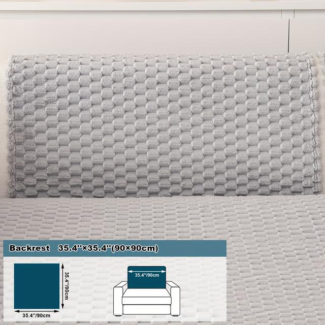 TEMU 1pc Of Honeycomb Velvet Sofa Cushion, Style, Easy And Thick Sofa Cover